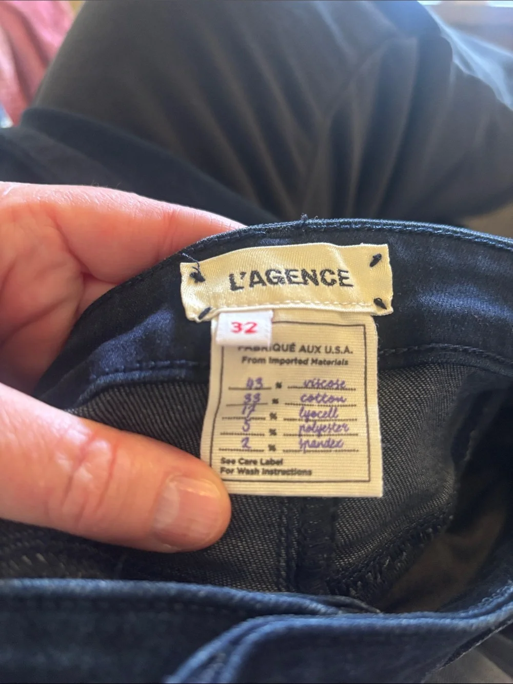 L’agence Marguerite stretch skinny jeans Marino blue size 32